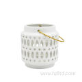 White Rust Protection Ceramic Candle Holder for Decoration